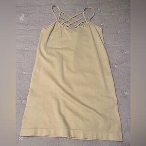 Chic Beige Spaghetti Strap Top